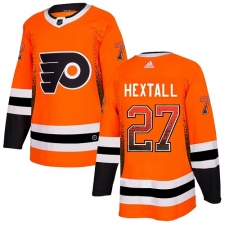 Men's Adidas Philadelphia Flyers #27 Ron Hextall Authentic Orange Drift Fashion NHL Jersey
