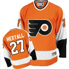 Men's CCM Philadelphia Flyers #27 Ron Hextall Premier Orange Throwback NHL Jersey