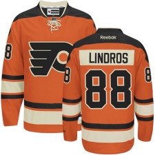 Men's Reebok Philadelphia Flyers #88 Eric Lindros Authentic Orange New Third NHL Jersey