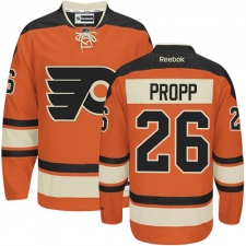 Men's Reebok Philadelphia Flyers #26 Brian Propp Authentic Orange New Third NHL Jersey