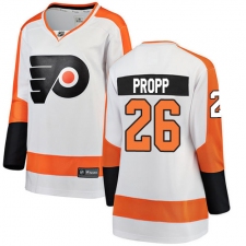 Women's Philadelphia Flyers #26 Brian Propp Fanatics Branded White Away Breakaway NHL Jersey
