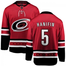 Youth Carolina Hurricanes #5 Noah Hanifin Fanatics Branded Red Home Breakaway NHL Jersey
