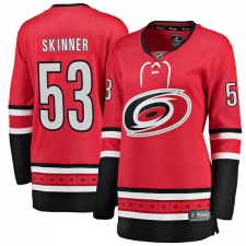 Women's Carolina Hurricanes #53 Jeff Skinner Fanatics Branded Red Home Breakaway NHL Jersey