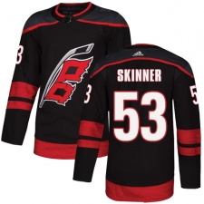 Youth Adidas Carolina Hurricanes #53 Jeff Skinner Premier Black Alternate NHL Jersey