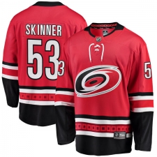 Youth Carolina Hurricanes #53 Jeff Skinner Fanatics Branded Red Home Breakaway NHL Jersey