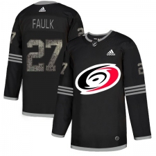Men's Adidas Carolina Hurricanes #27 Justin Faulk Black Authentic Classic Stitched NHL Jersey