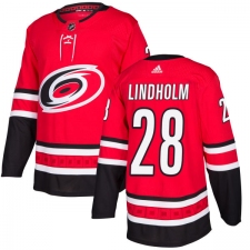 Youth Adidas Carolina Hurricanes #28 Elias Lindholm Premier Red Home NHL Jersey