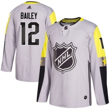 Men's Adidas New York Islanders #12 Josh Bailey Authentic Gray 2018 All-Star Metro Division NHL Jersey