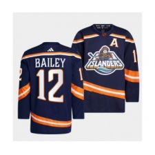 Men's New York Islanders #12 Josh Bailey 2022 Navy Reverse Retro 2.0 Stitched Jersey