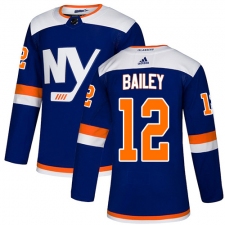 Youth Adidas New York Islanders #12 Josh Bailey Premier Blue Alternate NHL Jersey