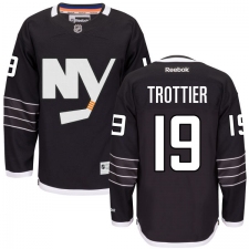 Men's Reebok New York Islanders #19 Bryan Trottier Authentic Black Third NHL Jersey