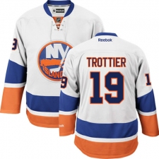 Men's Reebok New York Islanders #19 Bryan Trottier Authentic White Away NHL Jersey
