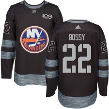 Men's Adidas New York Islanders #22 Mike Bossy Premier Black 1917-2017 100th Anniversary NHL Jersey
