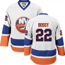 Men's CCM New York Islanders #22 Mike Bossy Authentic White Throwback NHL Jersey