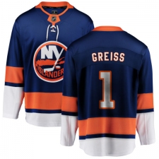 Men's New York Islanders #1 Thomas Greiss Fanatics Branded Royal Blue Home Breakaway NHL Jersey