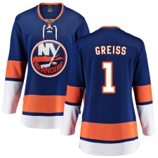Women's New York Islanders #1 Thomas Greiss Fanatics Branded Royal Blue Home Breakaway NHL Jersey