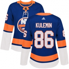 Women's Adidas New York Islanders #86 Nikolay Kulemin Authentic Royal Blue Home NHL Jersey