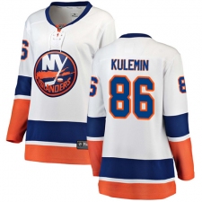 Women's New York Islanders #86 Nikolay Kulemin Fanatics Branded White Away Breakaway NHL Jersey