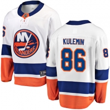 Youth New York Islanders #86 Nikolay Kulemin Fanatics Branded White Away Breakaway NHL Jersey