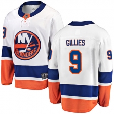 Men's New York Islanders #9 Clark Gillies Fanatics Branded White Away Breakaway NHL Jersey