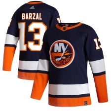 Men's New York Islanders #13 Mathew Barzal adidas Navy 2020-21 Reverse Retro Authentic Player Jersey