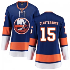 Women's New York Islanders #15 Cal Clutterbuck Fanatics Branded Royal Blue Home Breakaway NHL Jersey