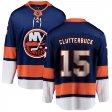 Youth New York Islanders #15 Cal Clutterbuck Fanatics Branded Royal Blue Home Breakaway NHL Jersey