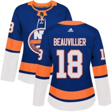 Women's Adidas New York Islanders #18 Anthony Beauvillier Premier Royal Blue Home NHL Jersey