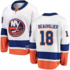 Youth New York Islanders #18 Anthony Beauvillier Fanatics Branded White Away Breakaway NHL Jersey