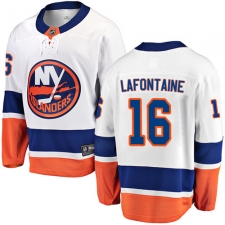 Men's New York Islanders #16 Pat LaFontaine Fanatics Branded White Away Breakaway NHL Jersey