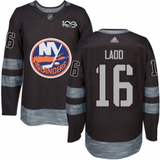 Men's Adidas New York Islanders #16 Andrew Ladd Authentic Black 1917-2017 100th Anniversary NHL Jersey