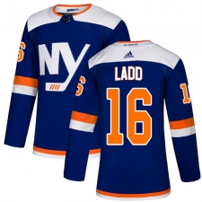 Men's Adidas New York Islanders #16 Andrew Ladd Premier Blue Alternate NHL Jersey