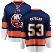 Men's New York Islanders #53 Casey Cizikas Fanatics Branded Royal Blue Home Breakaway NHL Jersey