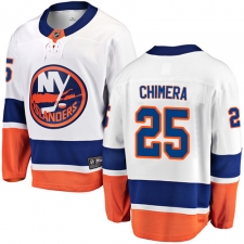 Men's New York Islanders #25 Jason Chimera Fanatics Branded White Away Breakaway NHL Jersey