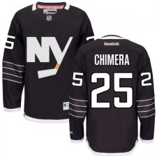 Men's Reebok New York Islanders #25 Jason Chimera Authentic Black Third NHL Jersey