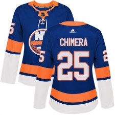 Women's Adidas New York Islanders #25 Jason Chimera Premier Royal Blue Home NHL Jersey