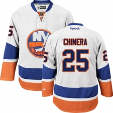 Women's Reebok New York Islanders #25 Jason Chimera Authentic White Away NHL Jersey