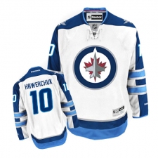 Men's Reebok Winnipeg Jets #10 Dale Hawerchuk Authentic White Away NHL Jersey
