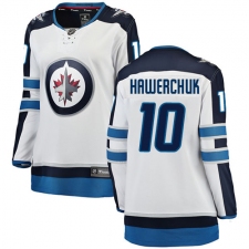 Women's Winnipeg Jets #10 Dale Hawerchuk Fanatics Branded White Away Breakaway NHL Jersey