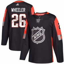 Men's Adidas Winnipeg Jets #26 Blake Wheeler Authentic Black 2018 All-Star Central Division NHL Jersey