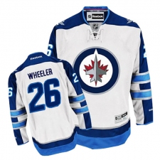 Men's Reebok Winnipeg Jets #26 Blake Wheeler Authentic White Away NHL Jersey