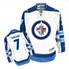 Youth Reebok Winnipeg Jets #7 Keith Tkachuk Authentic White Away NHL Jersey