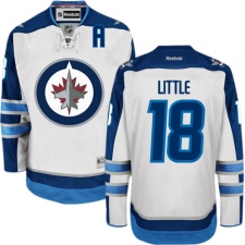 Women's Reebok Winnipeg Jets #18 Bryan Little Authentic White Away NHL Jersey
