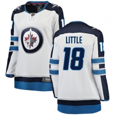 Women's Winnipeg Jets #18 Bryan Little Fanatics Branded White Away Breakaway NHL Jersey