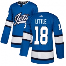 Youth Adidas Winnipeg Jets #18 Bryan Little Authentic Blue Alternate NHL Jersey