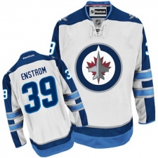 Women's Reebok Winnipeg Jets #39 Tobias Enstrom Authentic White Away NHL Jersey