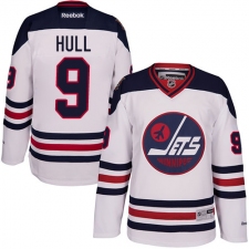 Men's Reebok Winnipeg Jets #9 Bobby Hull Authentic White 2016 Heritage Classic NHL Jersey