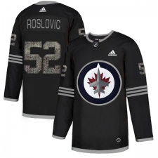 Men's Adidas Winnipeg Jets #52 Jack Roslovic Black Authentic Classic Stitched NHL Jersey