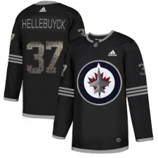 Men's Adidas Winnipeg Jets #37 Connor Hellebuyck Black Authentic Classic Stitched NHL Jersey