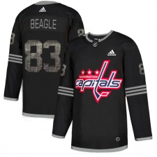 Men's Adidas Washington Capitals #83 Jay Beagle Black Authentic Classic Stitched NHL Jersey